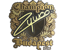 Sticker | ZywOo (Gold, Champion) | Budapest 2025