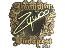 Sticker | ZywOo (Gold, Champion) | Budapest 2025