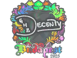 Sticker | decenty (Holo) | Budapest 2025