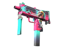 StatTrak™ MAC-10 | Neon Rider (Well-Worn)