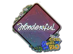 Sticker | w0nderful (Glitter) | Rio 2022