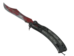 ★ StatTrak™ Butterfly Knife | Crimson Web (Battle-Scarred)