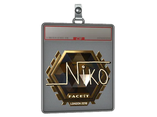 Sticker Slab | niko (Gold)  | London 2018