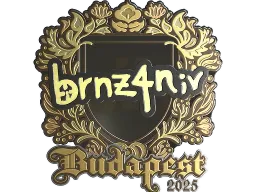 Sticker | brnz4n (Gold) | Budapest 2025