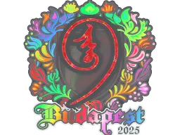 Sticker | nin9 (Holo) | Budapest 2025