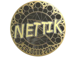 Sticker | nettik (Gold) | Cologne 2026