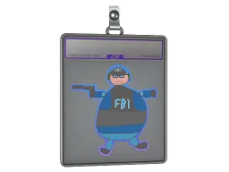 Sticker Slab | Poorly Drawn FBI (Holo)