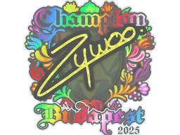 Sticker | ZywOo (Holo, Champion) | Budapest 2025