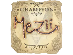 Sticker | mezii (Champion) | Austin 2025