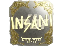 Sticker | insani (Gold) | Austin 2025