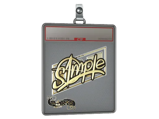 Sticker Slab | s1mple (Gold) | Paris 2023