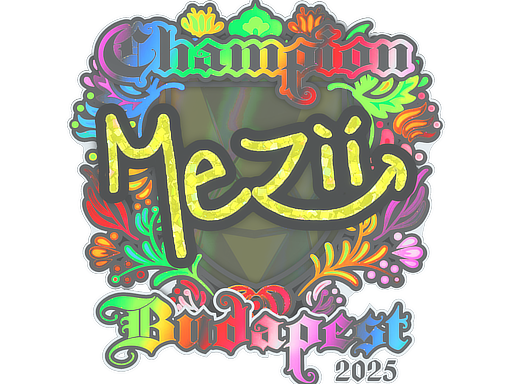 Sticker | mezii (Holo, Champion) | Budapest 2025