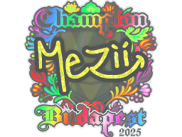 Sticker | mezii (Holo, Champion) | Budapest 2025
