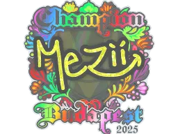 Sticker | mezii (Holo, Champion) | Budapest 2025