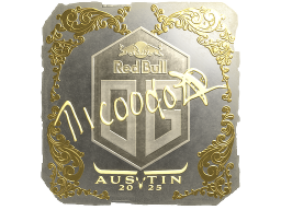 Sticker | nicoodoz (Gold) | Austin 2025