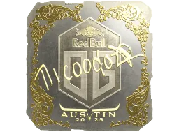 Sticker | nicoodoz (Gold) | Austin 2025
