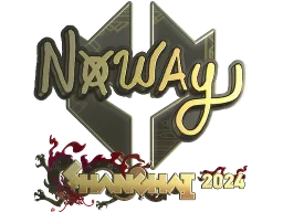 Sticker | noway (Gold) | Shanghai 2024