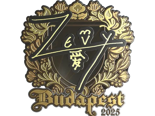 Sticker | zevy (Gold) | Budapest 2025