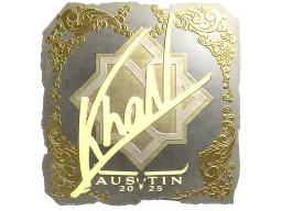 Sticker | khaN (Gold) | Austin 2025