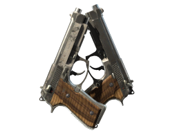 Dual Berettas | Black Limba (Battle-Scarred)