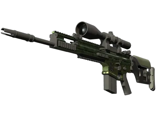 StatTrak™ SCAR-20 | Green Marine (Well-Worn)