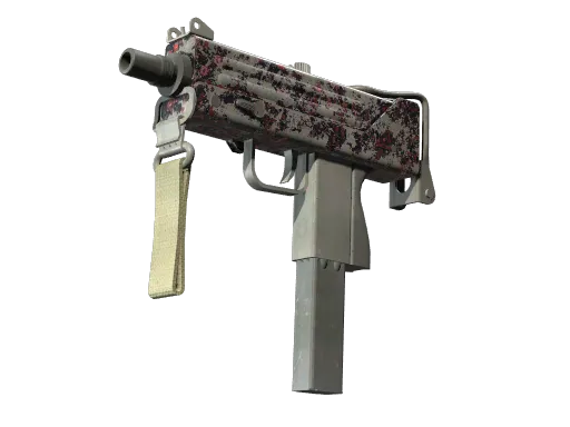 MAC-10 | Red Filigree (Battle-Scarred)