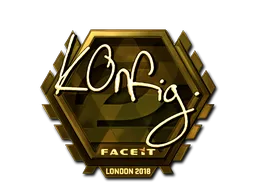 Sticker | k0nfig (Gold) | London 2018