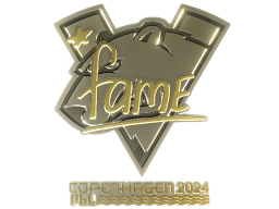 Sticker | fame (Gold) | Copenhagen 2024