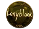 Sticker | tonyblack (Gold) | Katowice 2019 CS2 skin