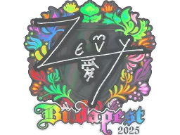 Sticker | zevy (Holo) | Budapest 2025