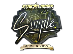 Sticker | s1mple (Gold) | Berlin 2019