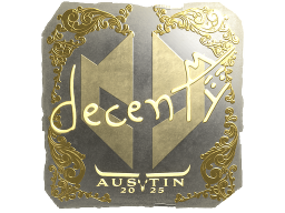 Sticker | decenty (Gold) | Austin 2025
