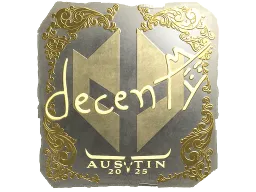 Sticker | decenty (Gold) | Austin 2025