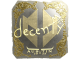 Sticker | decenty (Gold) | Austin 2025