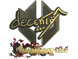 Sticker | decenty (Gold) | Shanghai 2024