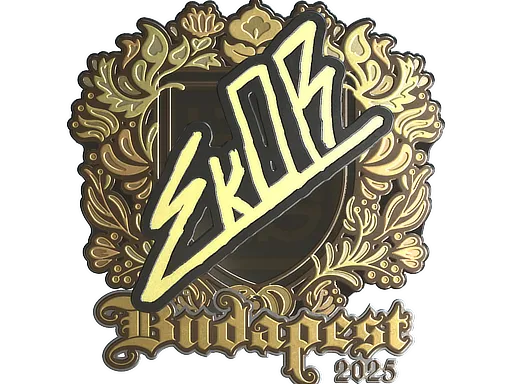 Sticker | sk0R (Gold) | Budapest 2025