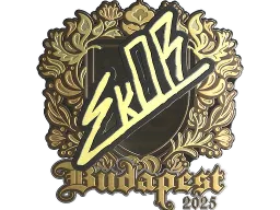 Sticker | sk0R (Gold) | Budapest 2025