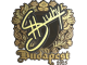 Sticker | siuhy (Gold) | Budapest 2025