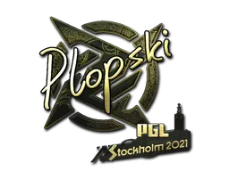 Sticker | Plopski (Gold) | Stockholm 2021