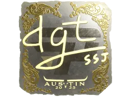 Sticker | dgt (Gold) | Austin 2025
