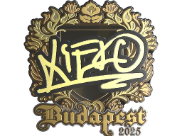 Sticker | xiELO (Gold) | Budapest 2025