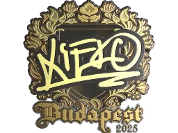 Sticker | xiELO (Gold) | Budapest 2025