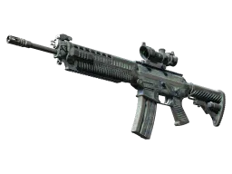 StatTrak™ SG 553 | Wave Spray (Battle-Scarred)