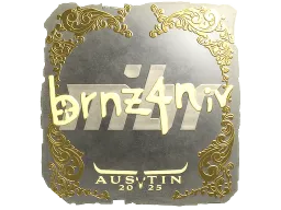 Sticker | brnz4n (Gold) | Austin 2025