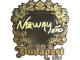 Sticker | noway (Gold) | Budapest 2025