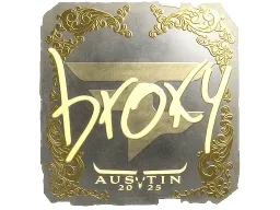 Sticker | broky (Gold) | Austin 2025