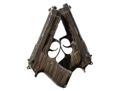 Souvenir Dual Berettas | Drift Wood (Well-Worn)