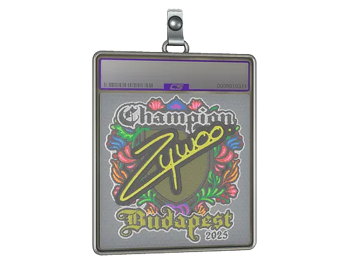 Sticker Slab | ZywOo (Embroidered, Champion) | Budapest 2025