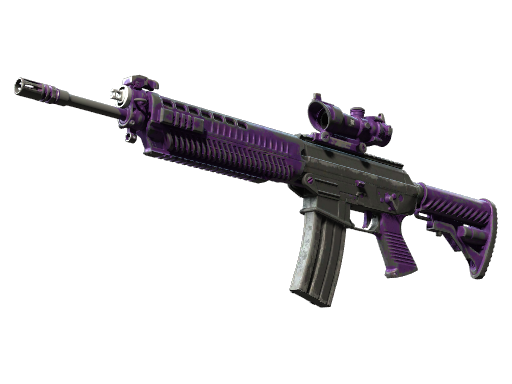 StatTrak™ SG 553 | Ultraviolet (Battle-Scarred)