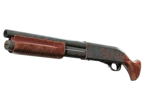 Sawed-Off | Crimson Batik (Battle-Scarred)